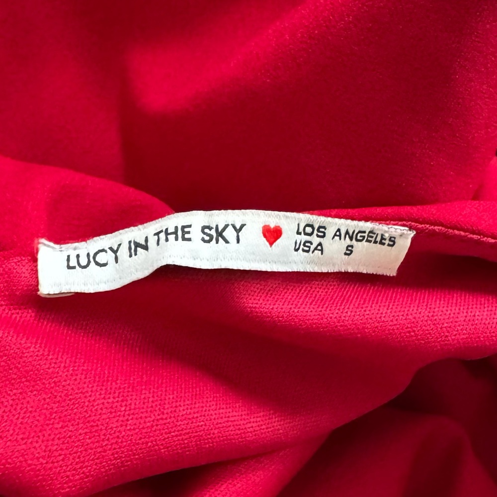 Lucy in the Sky. Back Bow Strapless Dress in Red. Size S. Good condition - Picture 10 of 15